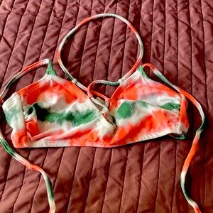 multi colored swimming suit top